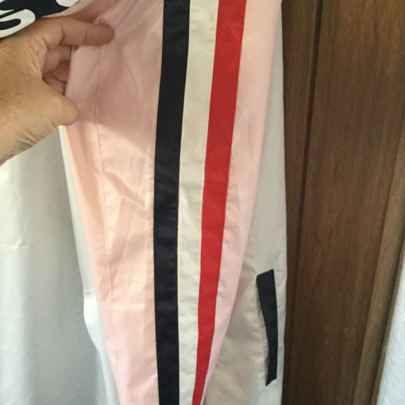 Members Only jacket NWT pink white and blue, hooded - Picture 10 of 10